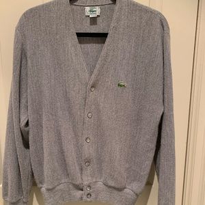 Grey Lacoste cardigan